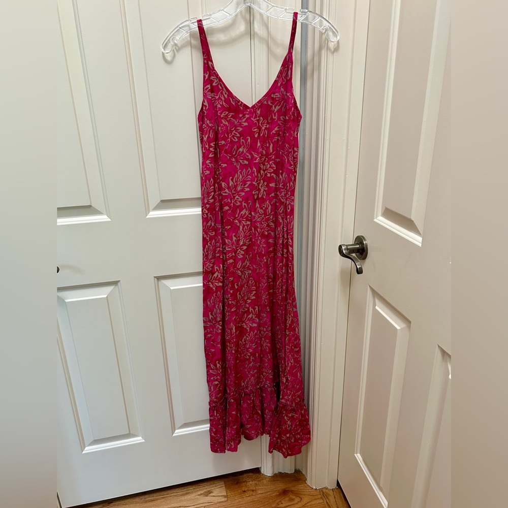 Floral Pink Maxi Dress, one size (medium)